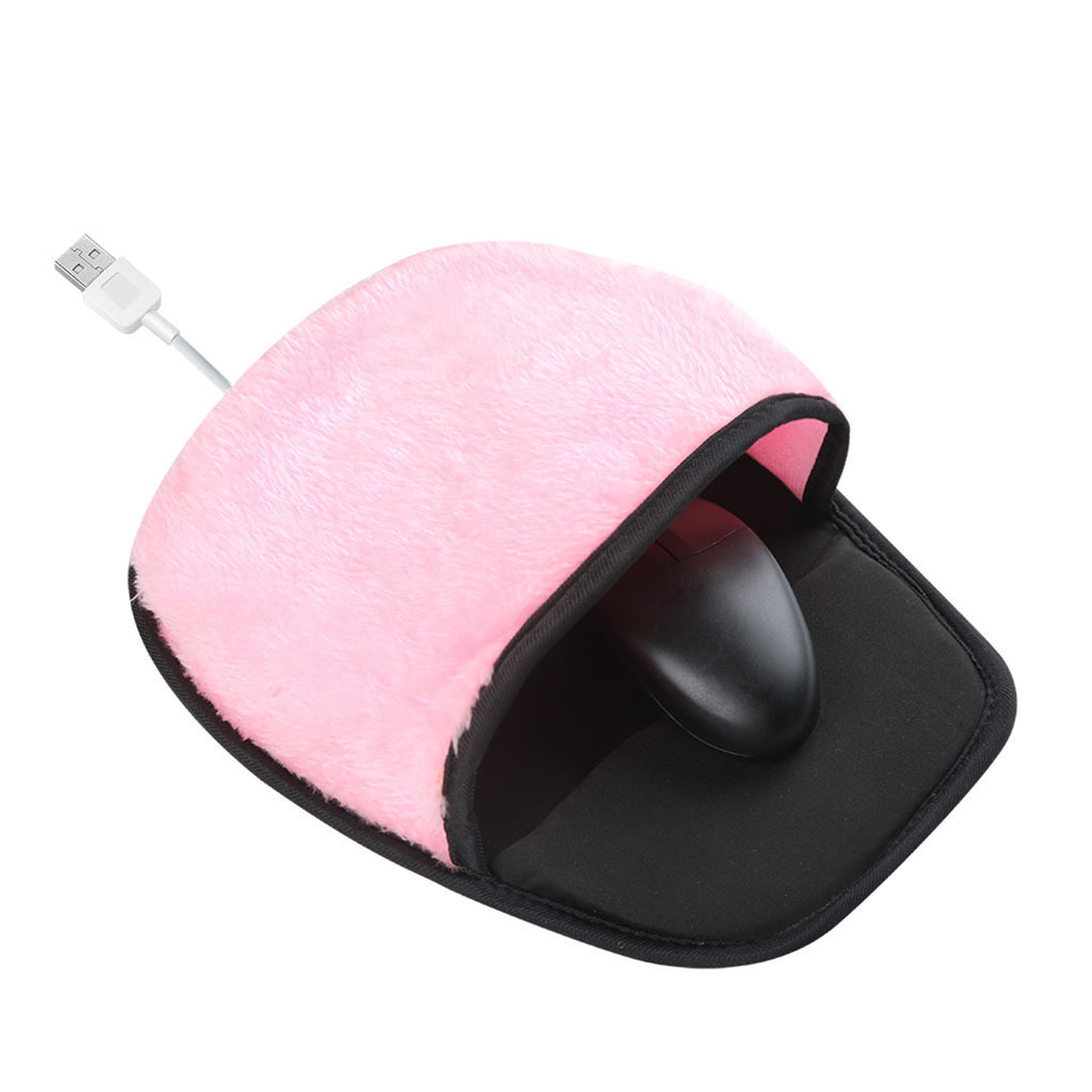 USB-beheiztes Mauspad, Handwärmer, Plüsch, beheizt, um große Räume warm zu halten, funktioniert mit allen PC-Mäusen für den Winter, Büro, Heimcomputer: Braun
