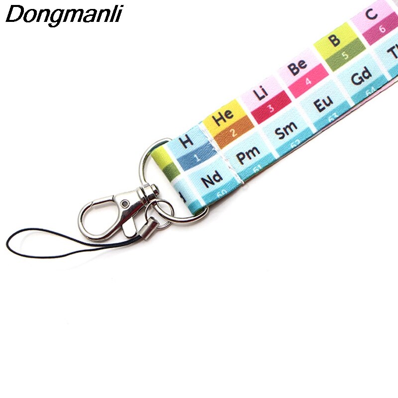 PC199 The Periodic Table Lanyard Badge ID Lanyards/ Mobile Phone Rope/ Key Lanyard Neck Straps Keychain