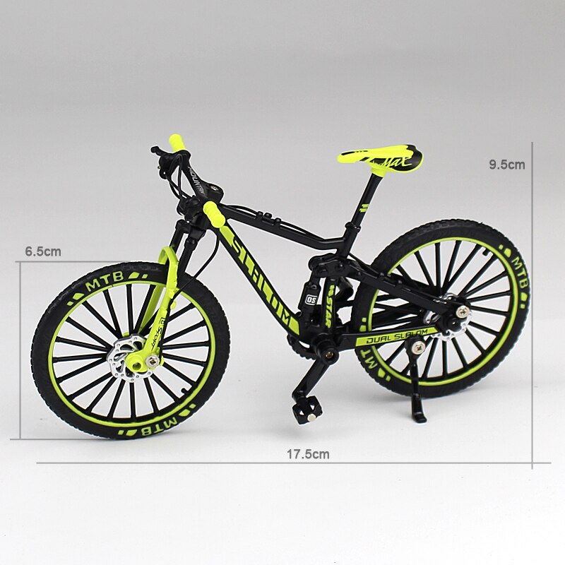 Alloy Bicycle Model 1:10 Mini Simulation Bicycle Toy Metal Racing Mountain Bike Portable Collection Children's Toy