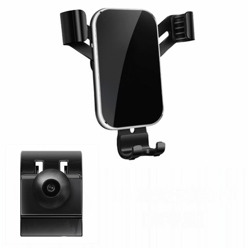 Houder Voor Mitsubishi Eclipse Cross Plastic Legering Carbon Auto Bracket Mobile Phone Holder Air Vent Mount Stand: black
