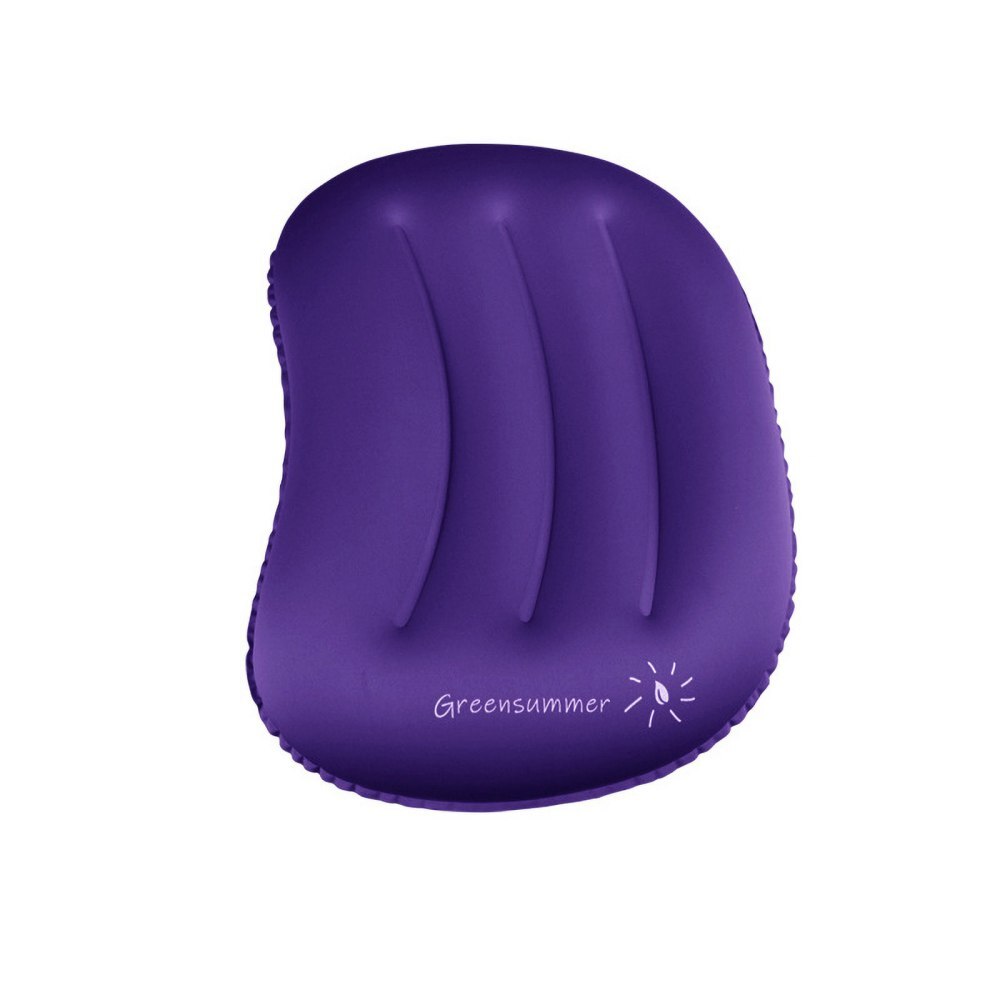 Inflatable Camping Travel Pillow Compact Inflatable Pillow Foldable Ultralight for Hiking Backpacking: purple