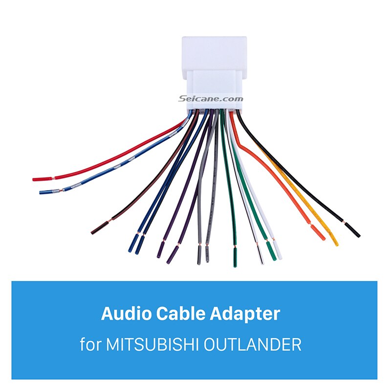 Seicane Autoradio Kabelboom Plug Adapter Audio Kabel voor MITSUBISHI OUTLANDER