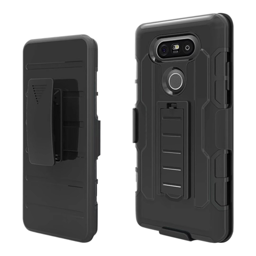 Shockproof Case For LG G8 G7 G6 G5 Thinq Hybrid Armor Stand Plastic Belt Clip Holster Cover for LG K10 V20 V30 Stylo 5 4 3