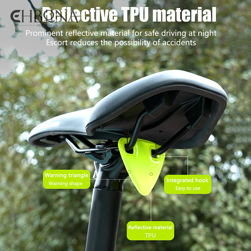 1 STKS Heldere Fietsen Reflector Draagbare Road Fiets Reflector Ultralight MTB TPU Reflecterende Driehoek Fietsaccessoires