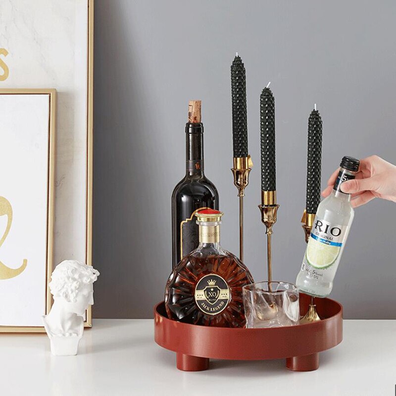 Plateau en bois porte-bougie plateau de rangement pour la décoration organisateur décor maison plateau décoratif présentoir de bijoux assiettes alimentaires conteneur