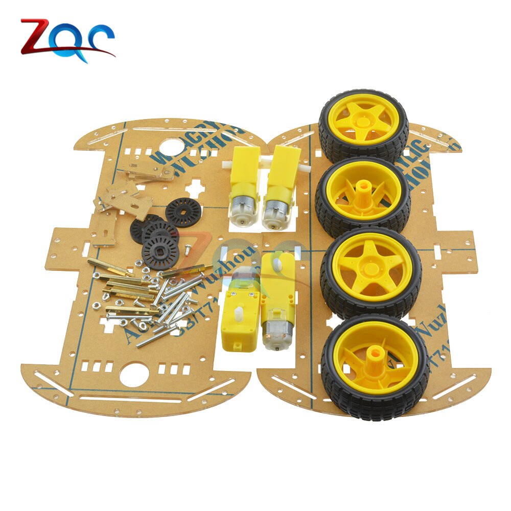 Smart Car Kit 4WD Smart Robot Car Chassis Kits met Speed Encoder en Batterij Box voor Arduino Diy Kit Robot kit Arduino Diy