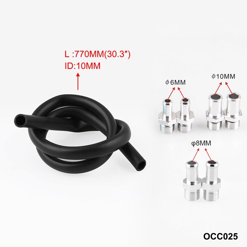 Oil Catch Can Air Breather Tank Filter Baffled Universal Black