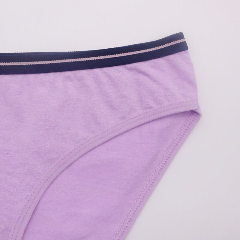 Moonflame 5 pcs/lots Ladies Underwear Cotton Solid Color Women Briefs Panties 89261