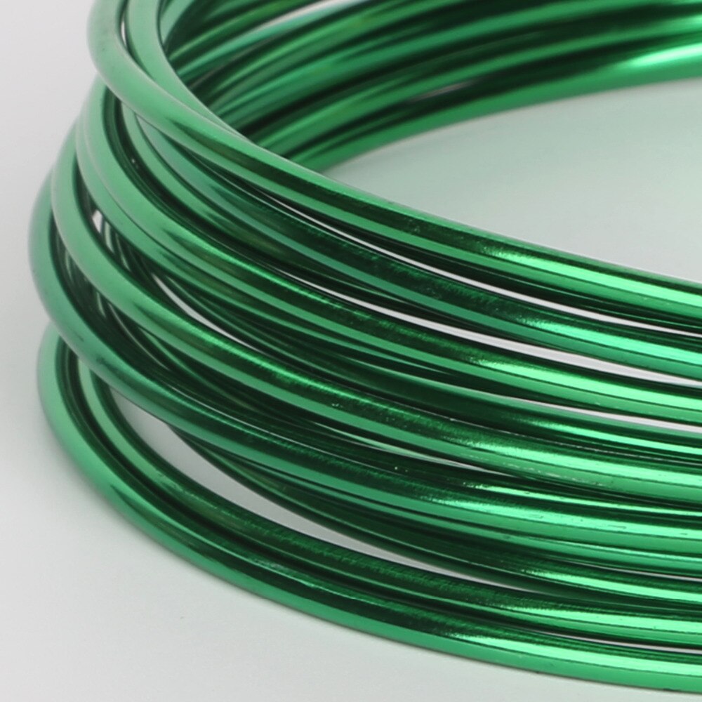 Geanodiseerd Zachte Aluminium Metalen Kralen Draad DIY Jewlery Craft Bevindingen Maken Bloemisterij Veelzijdige Geschilderd Donkergroen 1/1. 5/2/2.5mm