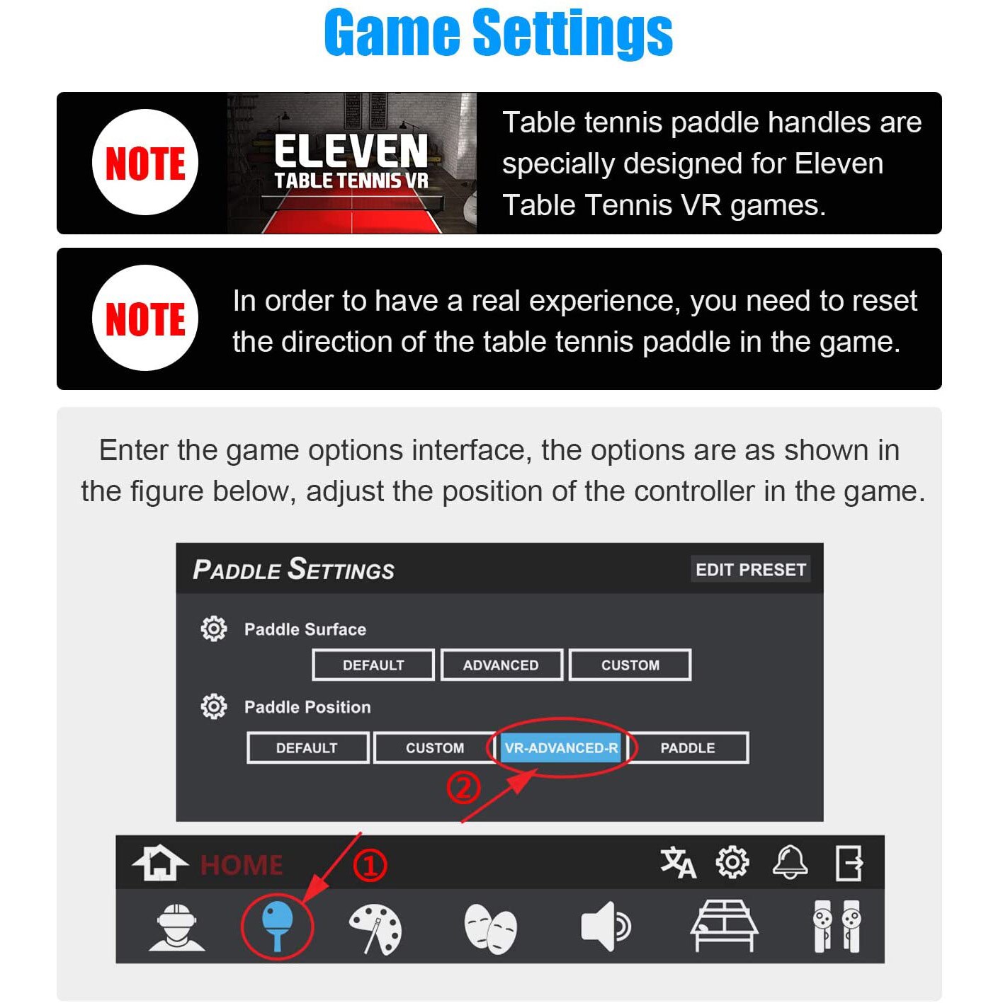 For Oculus Quest 2 Grips Table Tennis Paddle Grip Handle Touch Controllers Eleven Table Tennis For Oculus Quest 2 Accessories