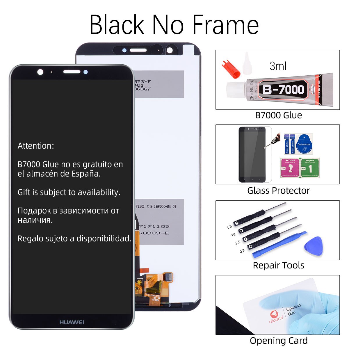 Originele Display Voor Huawei P Smart Lcd Touch Screen met Frame Voor Huawei P Smart Lcd-scherm Fig-lx3 LX1 l21 L22 LCD: No Frame Black