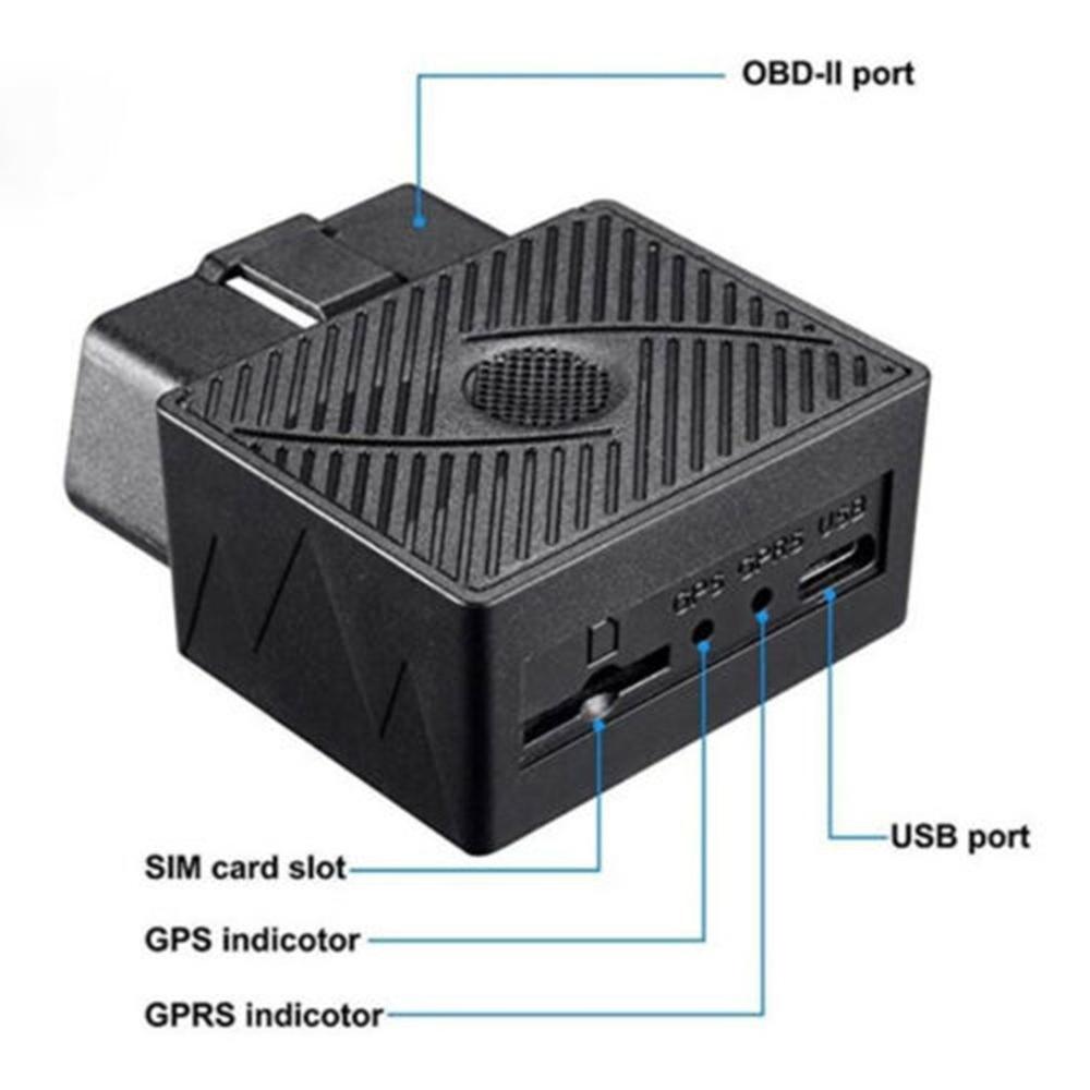 Obd/Obd2 Gsm rastreador Gps para coche Gprs Lbs/localizador de posición Gps seguimiento en tiempo Real alarma de sobrevelocidad geovallas