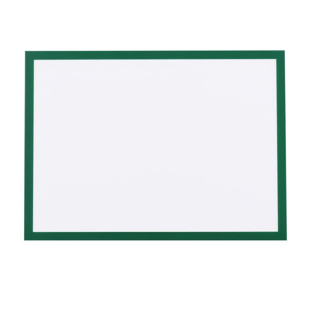 5Pcs Magnetische Bestand Frame Transparante Pvc Document Display Frame Voor A4 Size Brief Papier Foto Werkschema: green