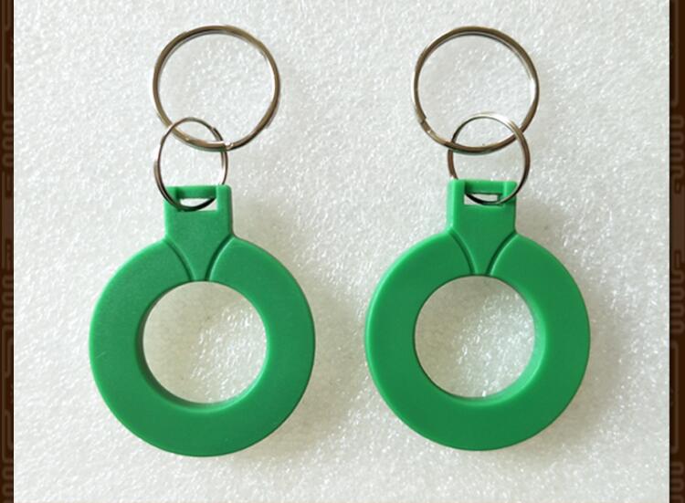 50PCS 13.56MHZ CPU keychain CPU elevator card FM1208-10 cpu keyfobs: Green