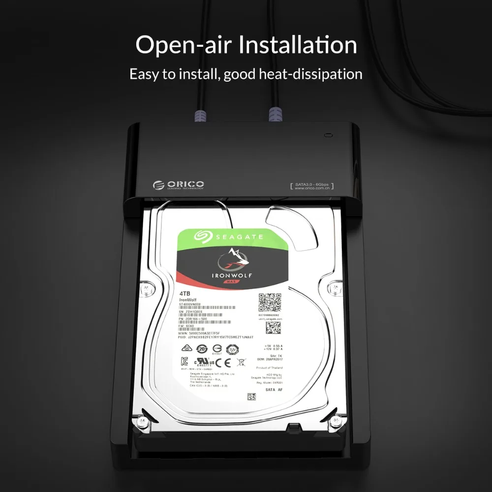 ORICO 2.5/3.5 Inch HDD Case SATA To USB 3.1 Gen2 Type C SSD Adapter High Speed HDD Box Hard Disk Drive External Case for Laptop