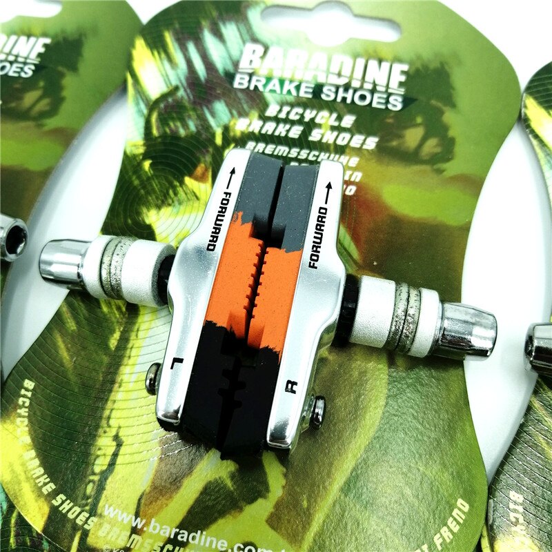 Folding Bike V Brake Caliper Shoe Set Brompton-Birdy Brake Shoe Bicycle V Brake Shoes: Silver