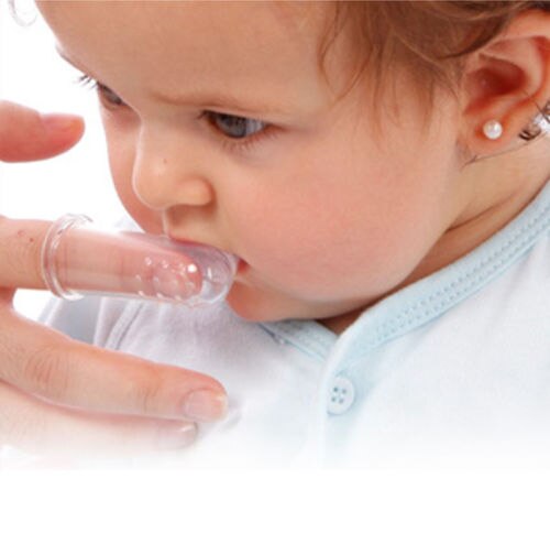 Baby Finger Toothbrush Infant Silicone Teeth Gum Massager Newborn Tongue Teether Cleaner