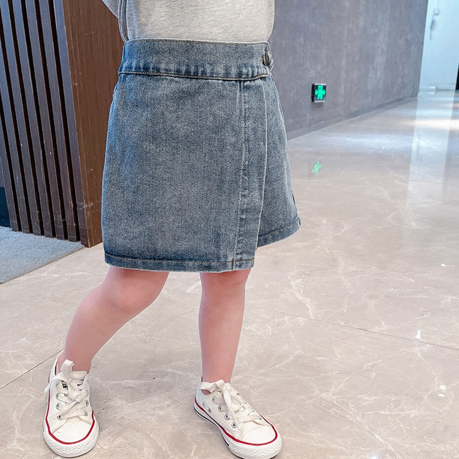 Jeans per ragazze tinta unita ragazza bambino Jeans corti Jeans estivi ragazze stile Casual vestiti per bambina