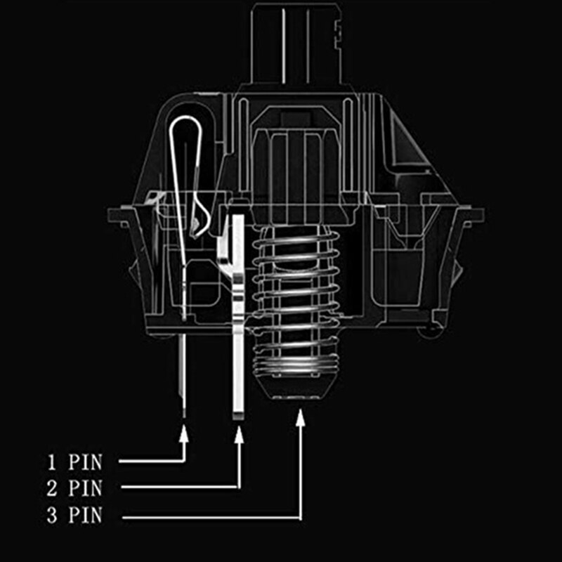 4 Key Caps Mechanical Keyboard Switches Tester Sampler Acrylic Caps Translucent Keycaps Kit for Cherry MX Testing Tool