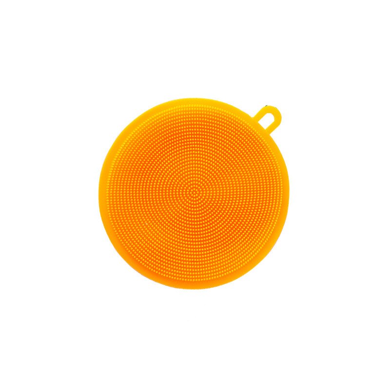 5 Stuks Magnic Siliconen Schotel Spons Wasborstel Scrubber 5 Pack Huishoudelijke Schoonmaakmiddelen Sponzen Borstels Anti Tafel Mat: orange