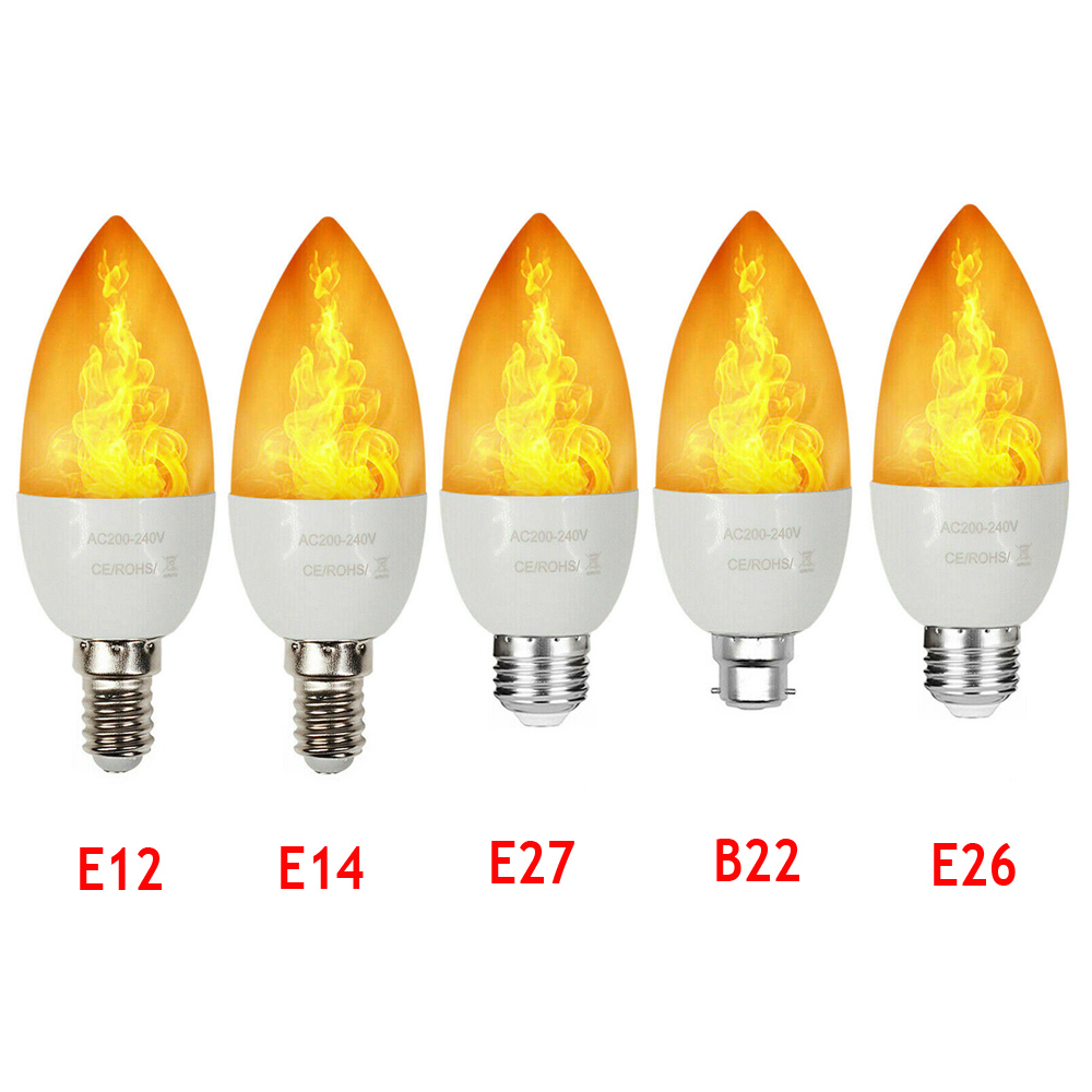 vier Modi 3W E14 E14 E27 E26 B22 Flamme Birne 85-265V LED Flamme Effektive Feuer Lampen flackern Emulation Dekor LED Lampe: 01 / E12