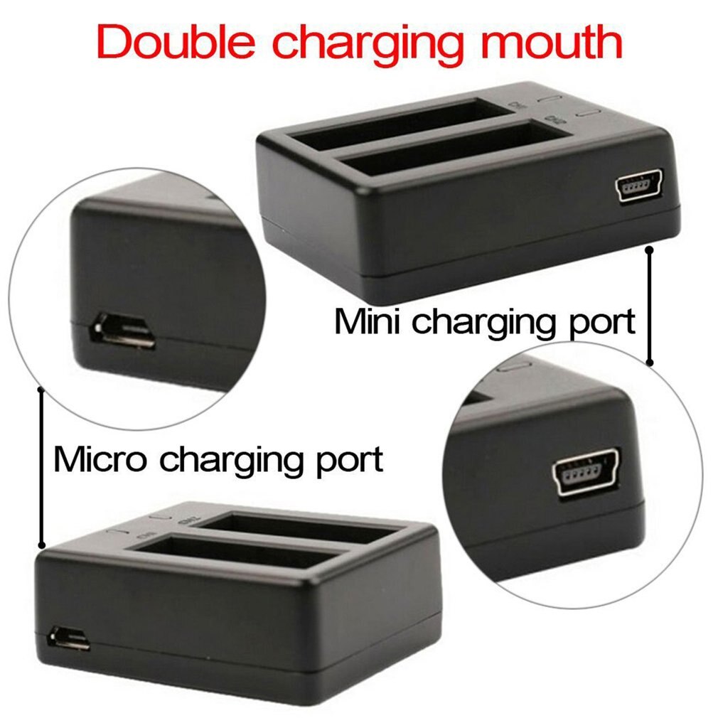 Usb Dual Charger Voor Eken H9 H9R H3 H3R H8PRO H8R H8 Pro Sport Actie Camera