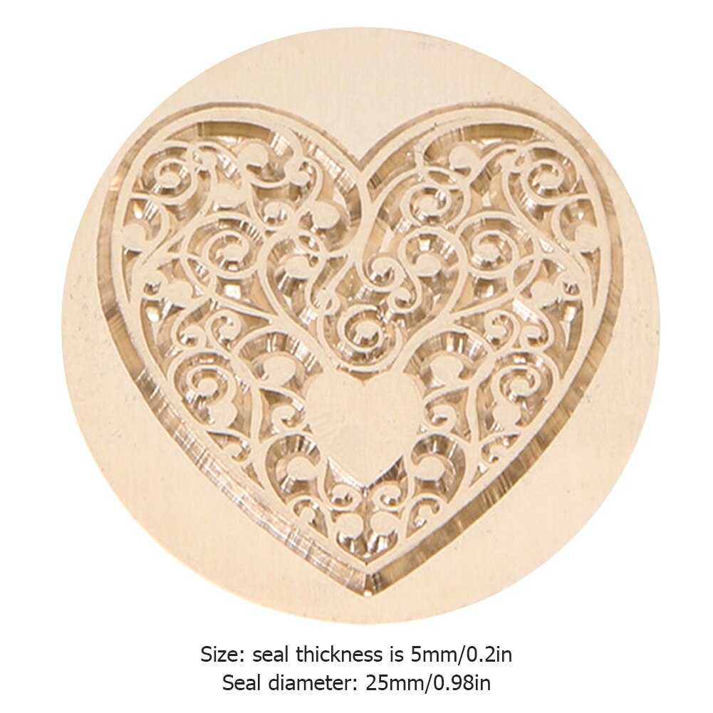 Replace Copper Head Hobby Tools Sets Wax Seal Antique Sealing Wax Stamp Wood Handle DIY Envelope Wedding Invitations: F