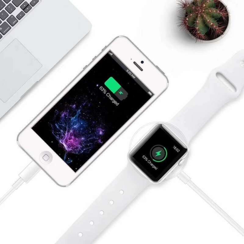 2 In 1 Magnetic Wireless Charger for Apple Watch Series 5 4 3 2 USB Charging Cable 1.2M for IPhone 11 Pro Max XS XR X 8 7 6 Plus