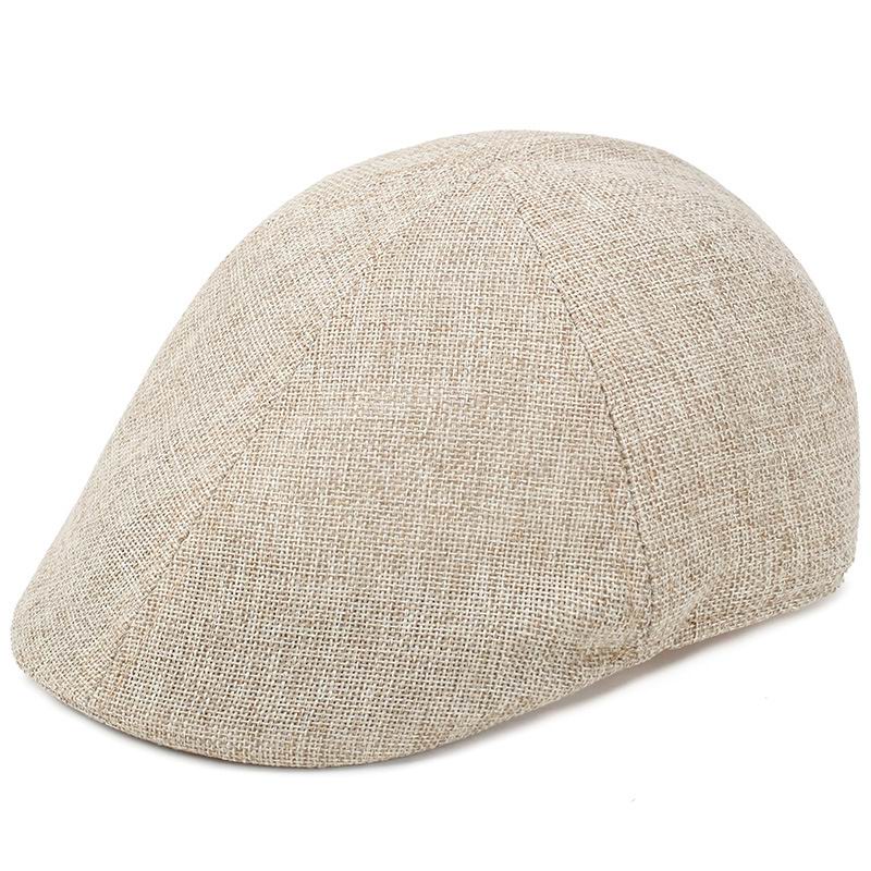 Boinas de ocio de algodón delgadas causal hombre primavera sol sombrero verano hombre boina corta ala fresca soild: C