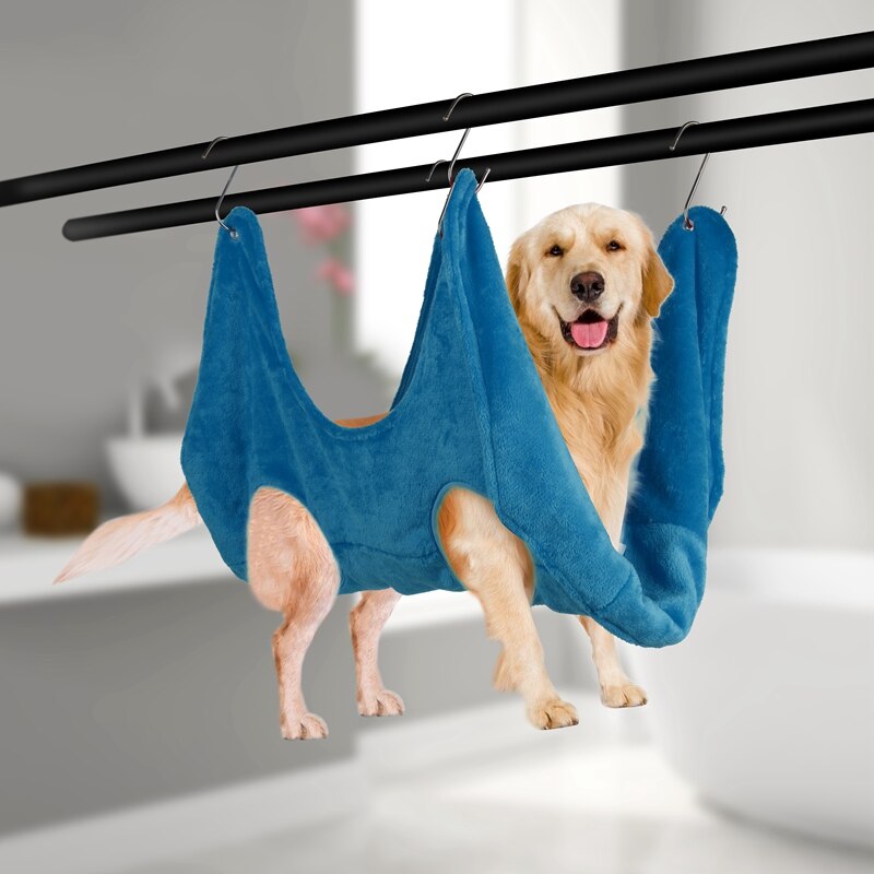 Image showcasing Soft Convenient Pet Cat Dog Grooming Hammock Thick... – Vicedeal