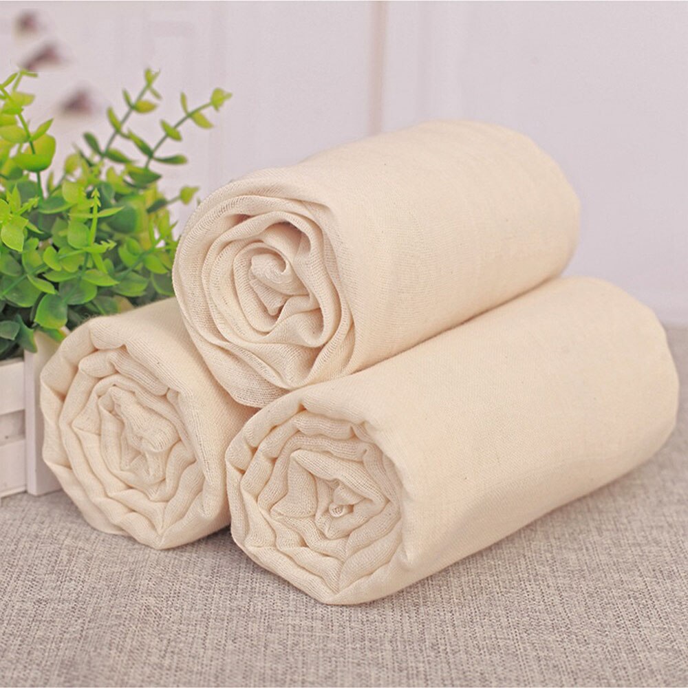 150*150cm Beige algodón gasa queso tela al vapor bolsa de frijol filtro tela punto almohadilla tela algodón tofu paño Filtro de heces de frijol