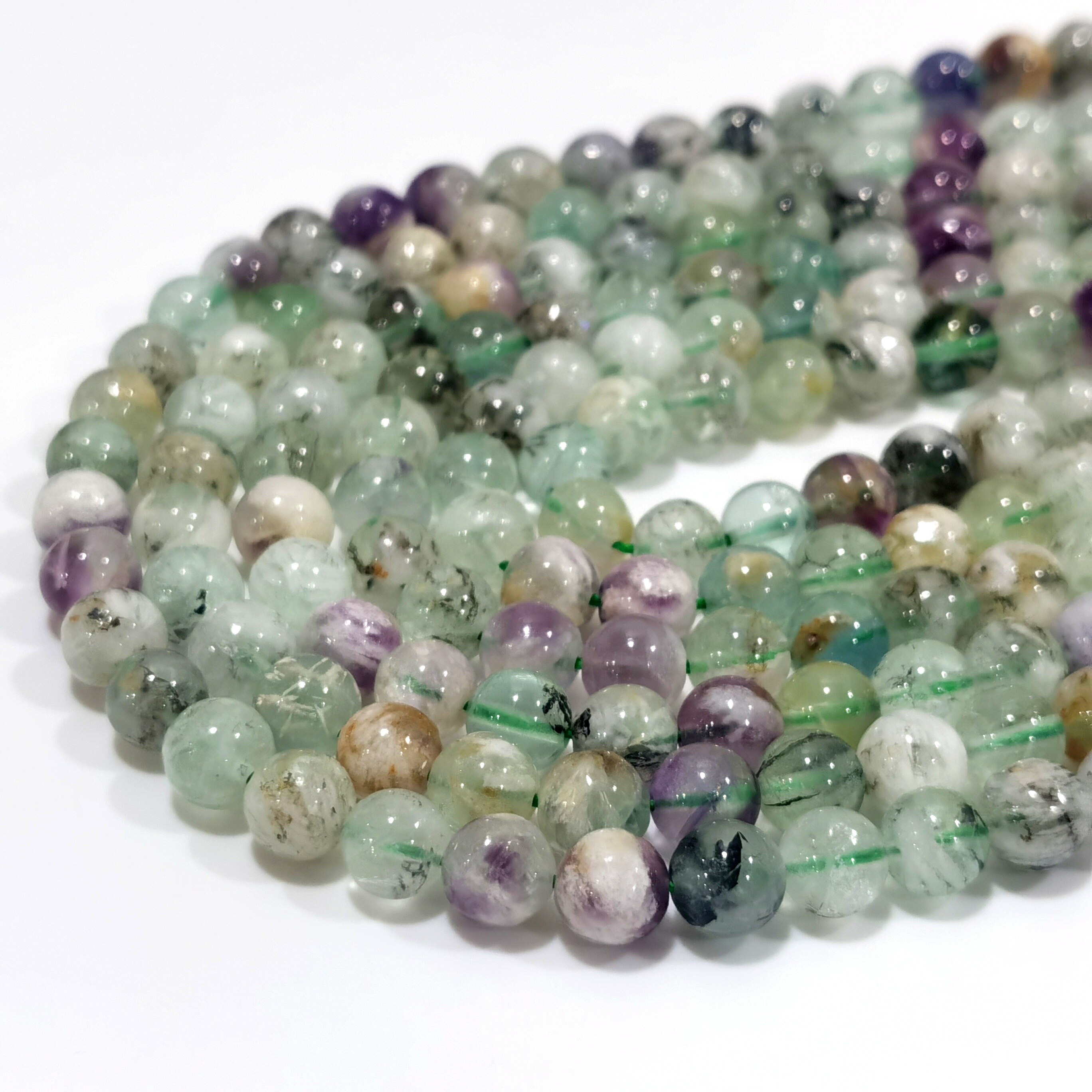 Naturalne pióro fluorytu DIY moda koraliki 6mm-12mm luźne koraliki długi łańcuch