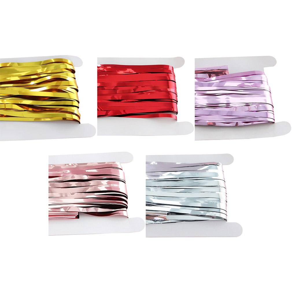 Party Backdrop Curtain Metallic Foil Fringe Shimmer Backdrop Birthday Wedding Party Wall Decoration Photo