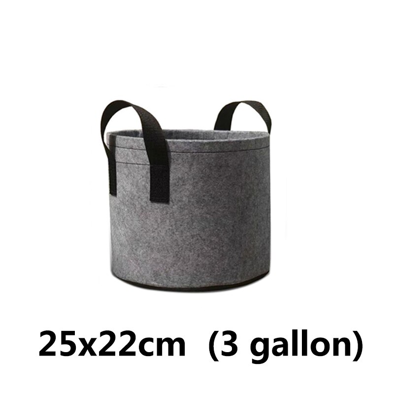 2 5 gallon plante vokseposer 7 gallon 10 gallon pot kartoffel træ blomster frugt haveredskaber have træ stof potter plante: Grå 3 gallon