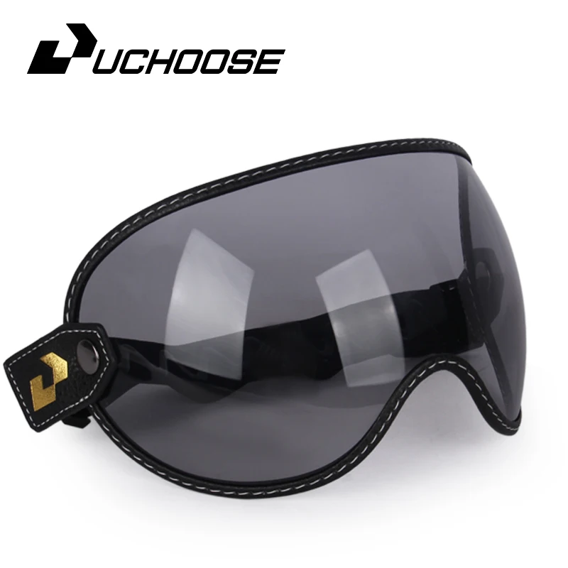 SOMAN – demi-casque de moto, rétro, visage ouvert, Vintage, bouclier à bulles, visière, lentille, lunettes de soleil, accessoires: Kaki