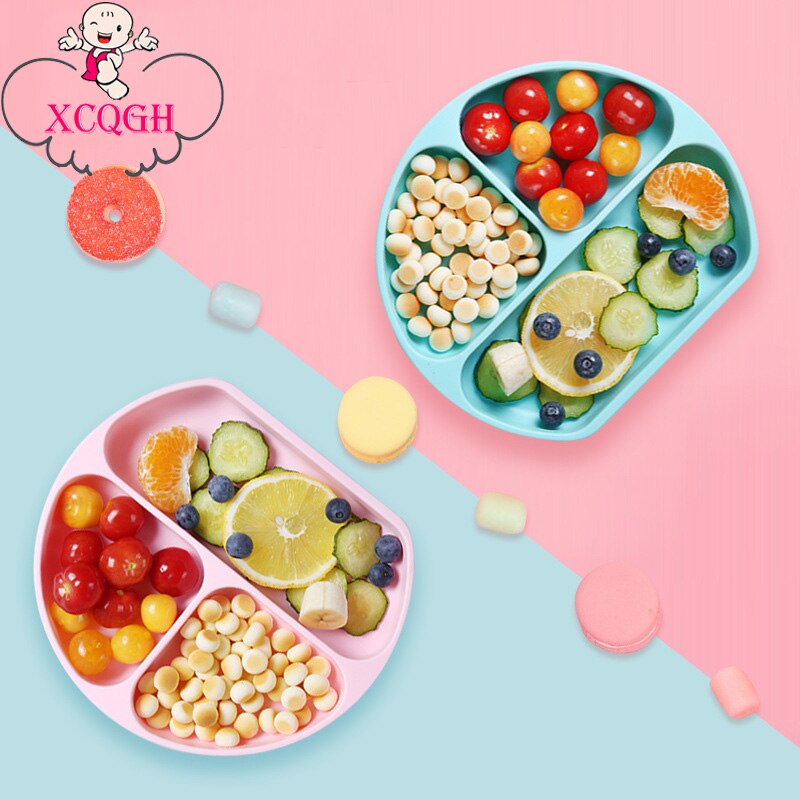 Xcqgh Food Grade Silicone Baby Kinderen Servies Schotel Vork Lepel Bib Set Babyvoeding Producten Plaat