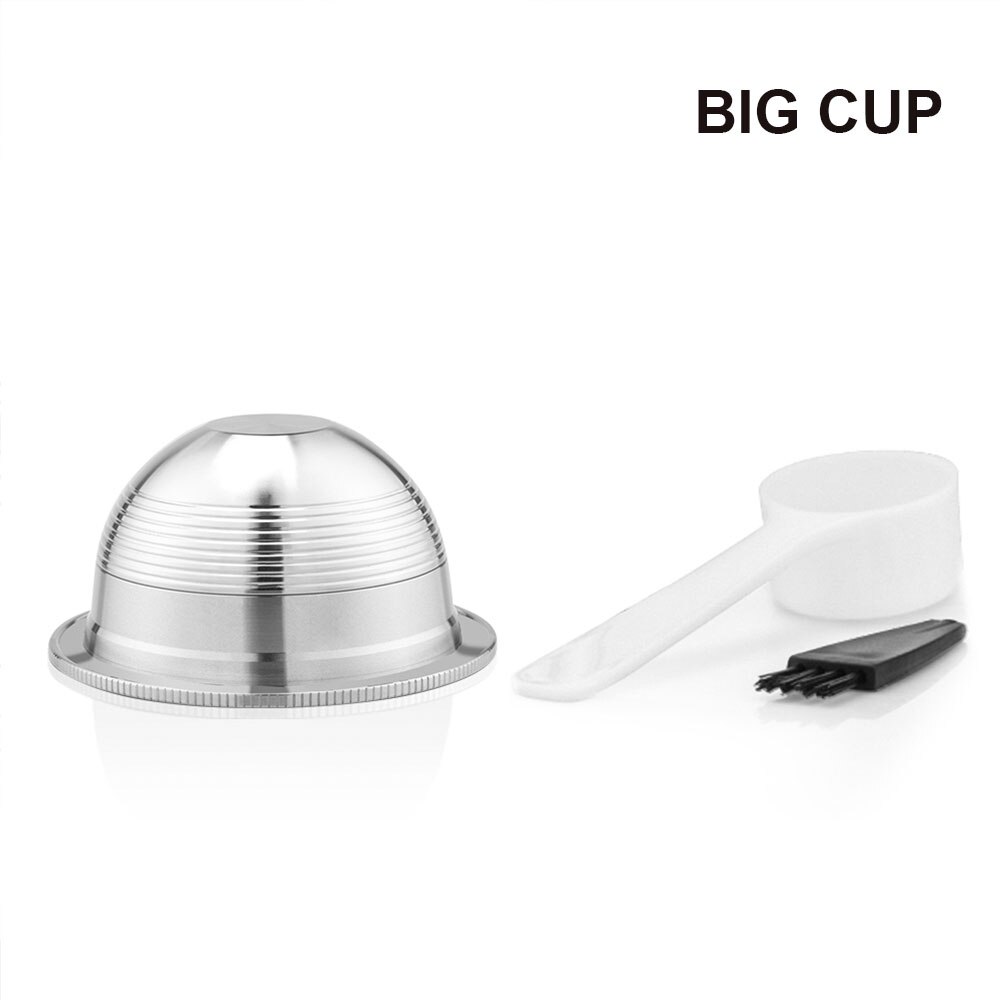 ICafilasSVIP Stianless Steel Reusable Vertuoline Capsule For Nespresso Vertuo Coffee Filter Espresso For Vertuo Plus: 1 Big