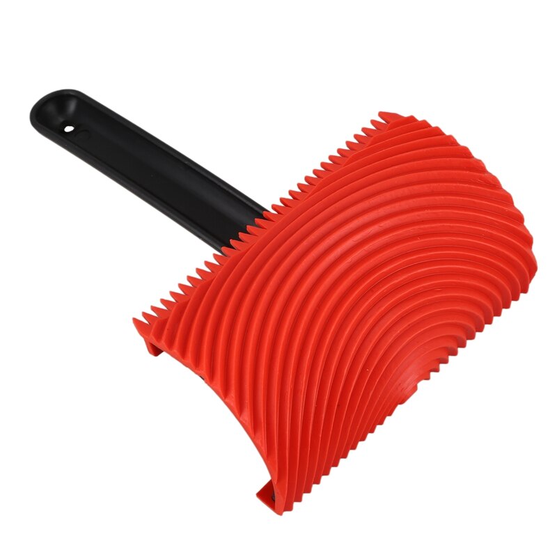 1 Set MS1814 Handheld Wood Grain Tool Art Paint Wood Grain Tool Red Wood Grain Rubber Roller Wood Grain Tool Puller Set