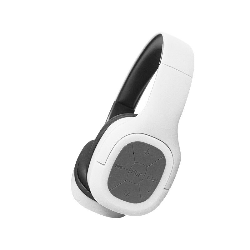 Casque sans fil casque stéréo pliable casque Bluetooth écouteur Sport écouteur micro casque mains libres lecteur MP3: white
