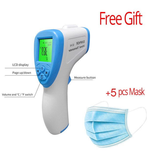 Professionele Digitale Non-Contact Infrarood Thermometer Temperatuur Meter Instrument Non-contact Ir Thermometer: type 3