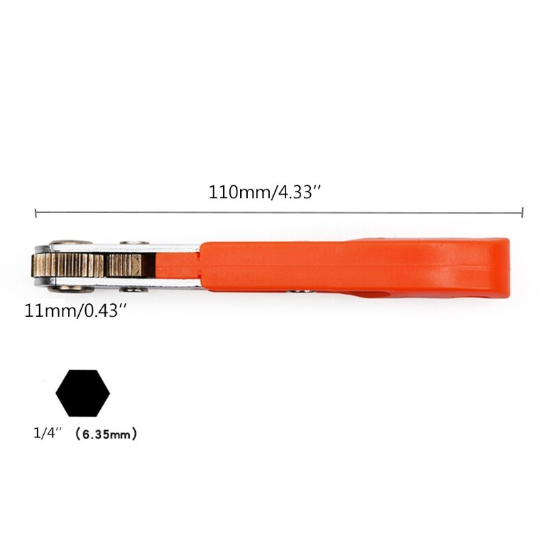 Mini Magnetic Ratchet Wrench 1/4\"(6.35mm) Hexagon Torx Bidirectional Control