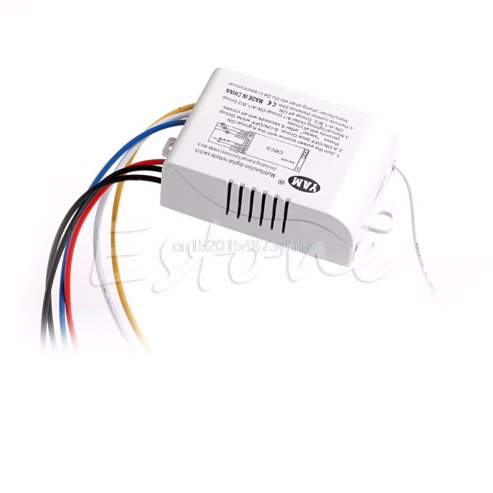 3 Way Port ON/OFF Wireless Digital Remote Control Light Wall Switch -L057