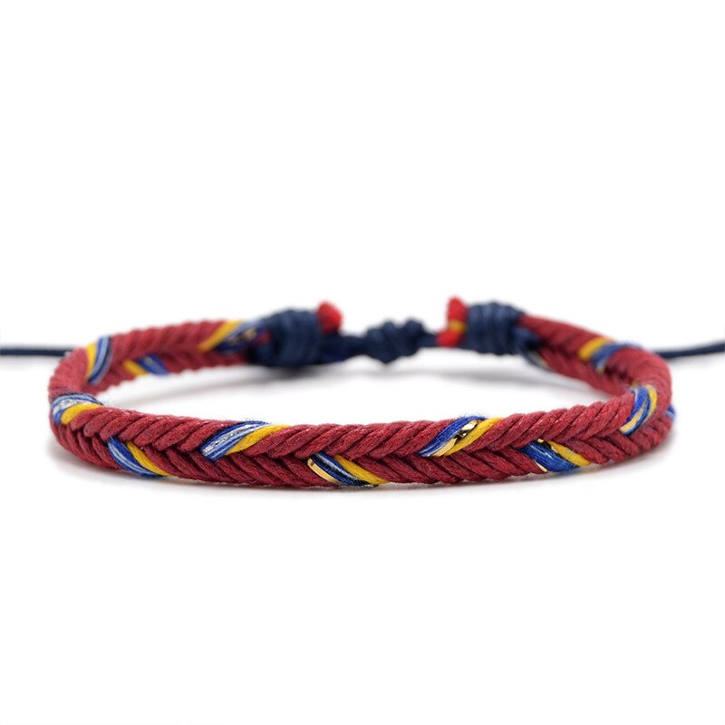 Brățări și brățări tibetane cu farmec norocos de diferite culori pentru femei bărbați noduri lucrate manual brățară cu amuletă frânghie verde: Afs -016