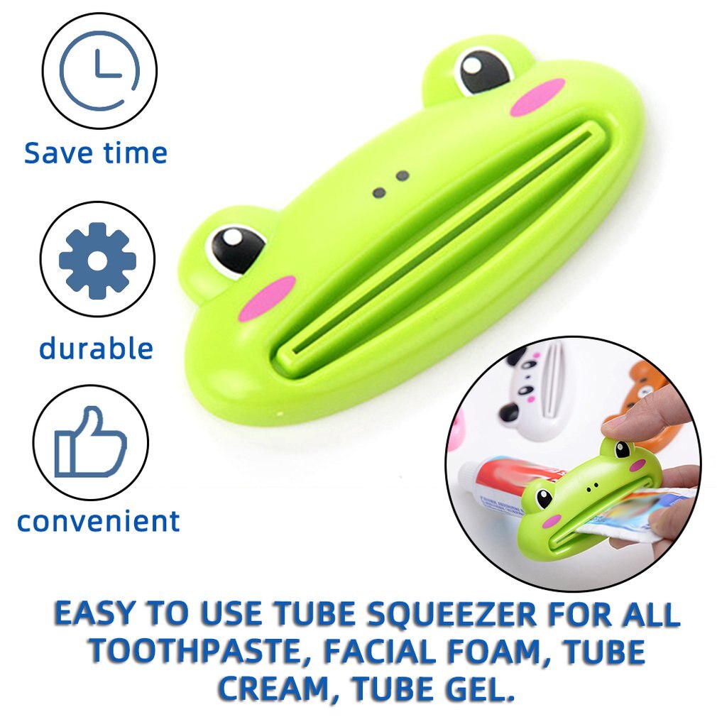 Lovely Animal Tube Squeezer Cartoon Bathroom Toothpaste Dispenser Easy Squeeze Paste Dispenser Pig Panda Frog Bear