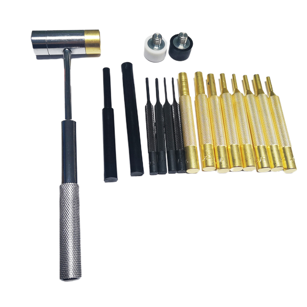 Portable Double-Faced Hammer Punches Brass Steel Shooter Maintenance Roll Pin Punch Set