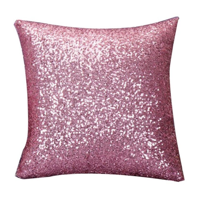 Kvalificerad kudde enfärgad glitter paljetter kasta café heminredning kudde levert dig 6426