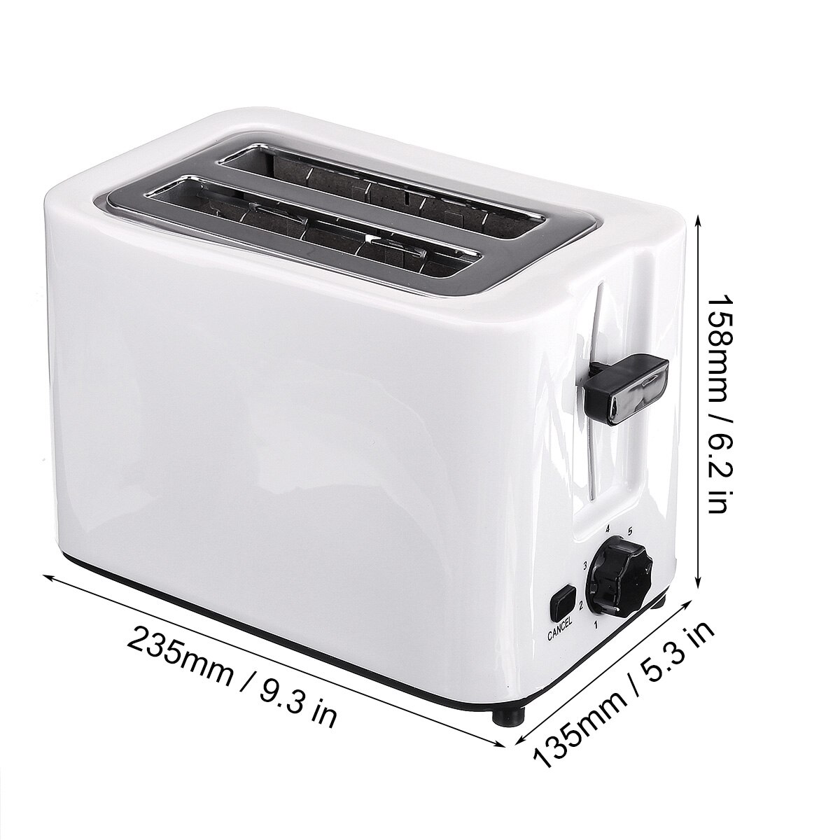 600W 2 Slice Bread Toaster Toast Making Machine Toasters Oven Baking Kitchen Appliances Breakfast Sandwich Breakfast Maker