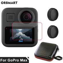 Funda protectora para GoPro Max 360, tapa de objetivo, accesorios, carcasa de película de vidrio templado