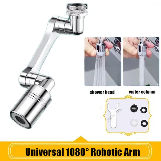 Metall Kupfer Universal 1080° ° Rotation Küchenarmatur Belüfter Extender Wasserhahn Sprühkopf Wasserhahnverlängerung 1080 ° 360 ° Spülbeckensprüher: Gold