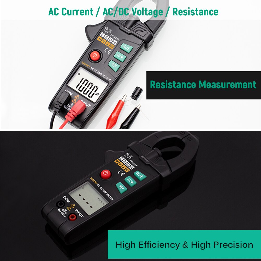 FY3269X 10000 Counts Digital AC Current Clamp Meter Automatic Range Multimeter Dual Parameter Display Voltage Meter Upgraded